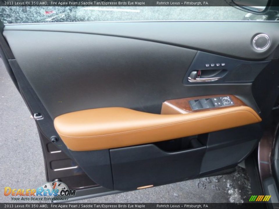 2013 Lexus RX 350 AWD Fire Agate Pearl / Saddle Tan/Espresso Birds Eye Maple Photo #14