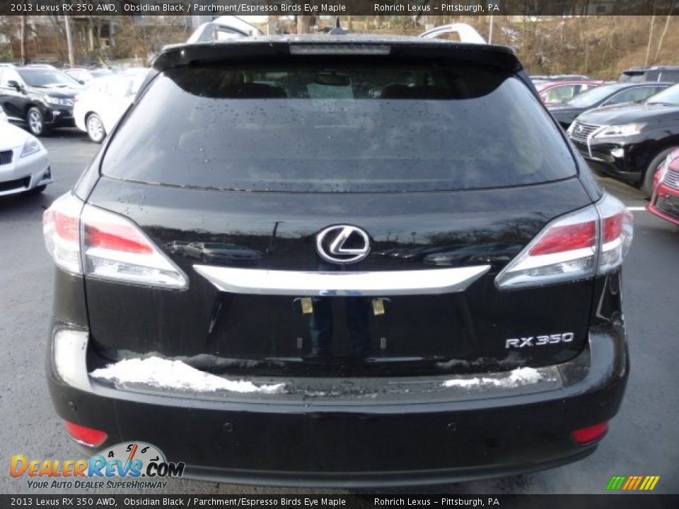2013 Lexus RX 350 AWD Obsidian Black / Parchment/Espresso Birds Eye Maple Photo #3