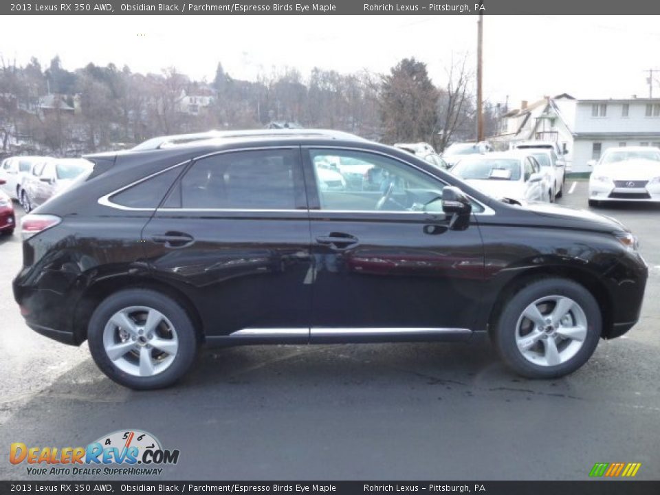 2013 Lexus RX 350 AWD Obsidian Black / Parchment/Espresso Birds Eye Maple Photo #5