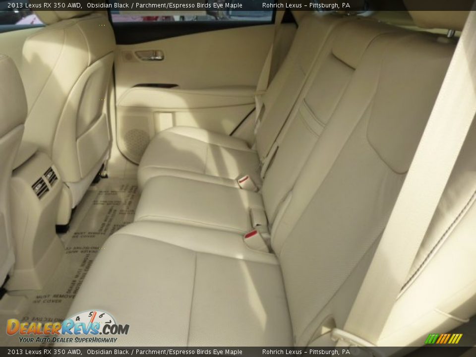 2013 Lexus RX 350 AWD Obsidian Black / Parchment/Espresso Birds Eye Maple Photo #11