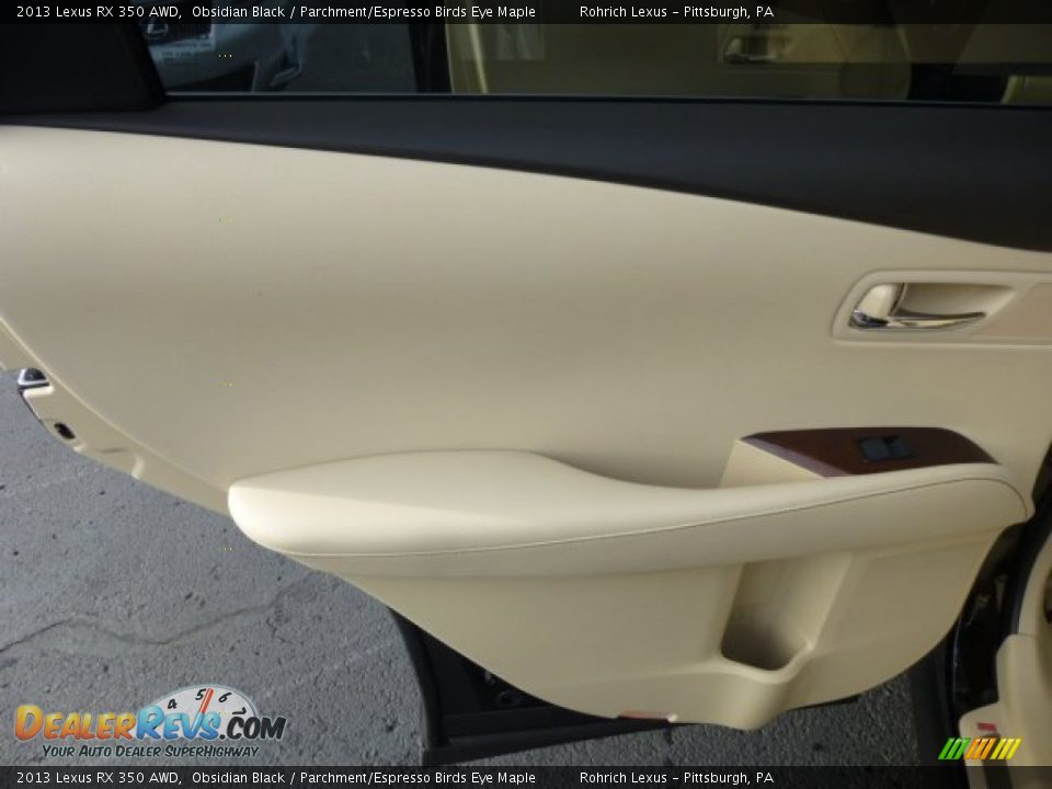 2013 Lexus RX 350 AWD Obsidian Black / Parchment/Espresso Birds Eye Maple Photo #13