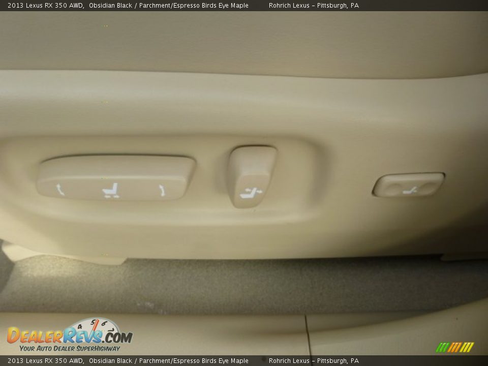 2013 Lexus RX 350 AWD Obsidian Black / Parchment/Espresso Birds Eye Maple Photo #16