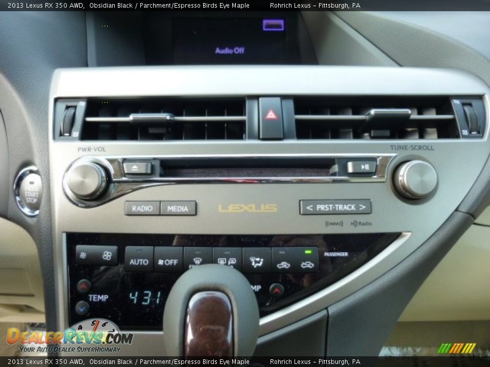 2013 Lexus RX 350 AWD Obsidian Black / Parchment/Espresso Birds Eye Maple Photo #18