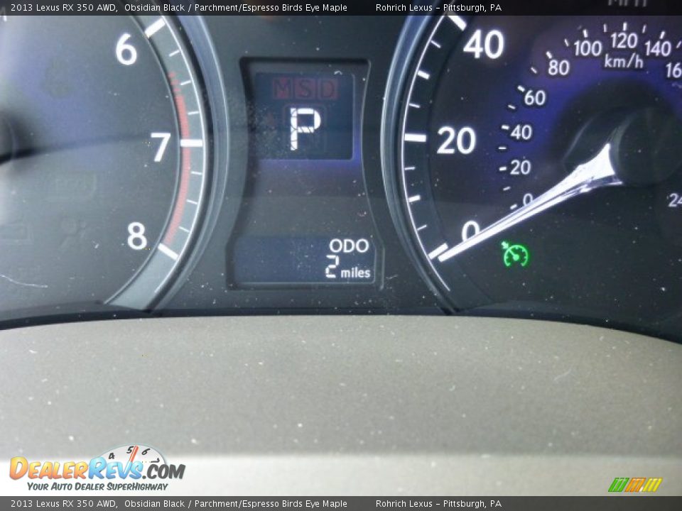 2013 Lexus RX 350 AWD Obsidian Black / Parchment/Espresso Birds Eye Maple Photo #19