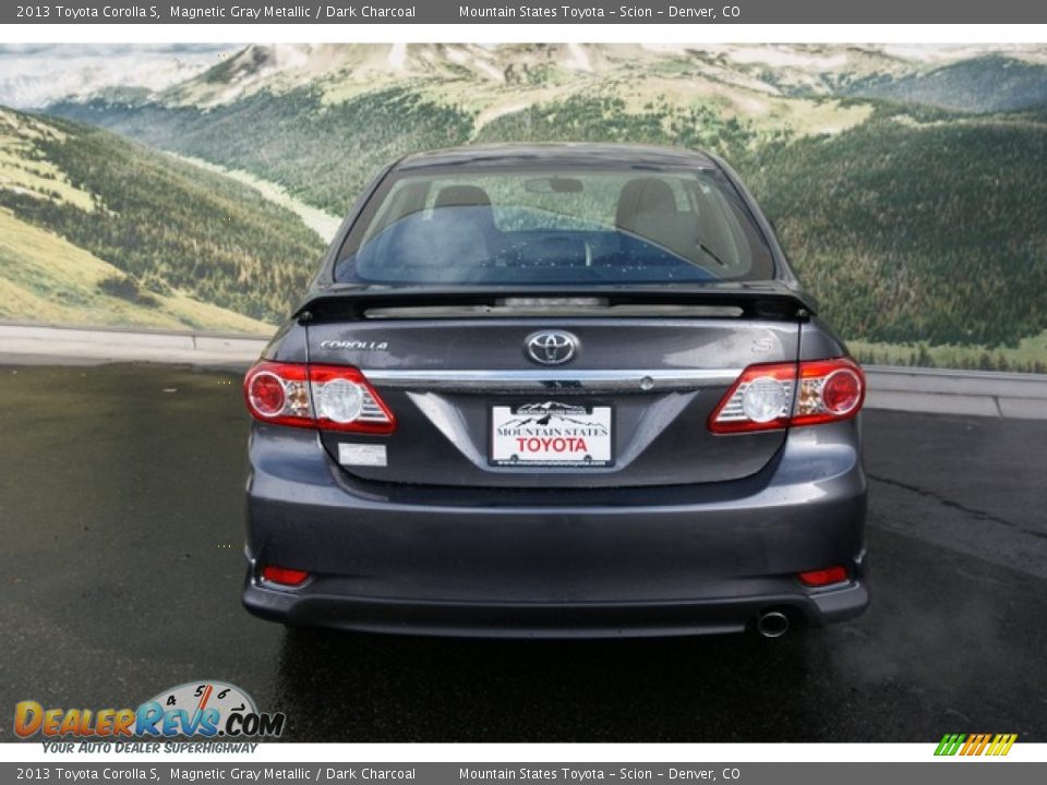2013 Toyota Corolla S Magnetic Gray Metallic / Dark Charcoal Photo #4
