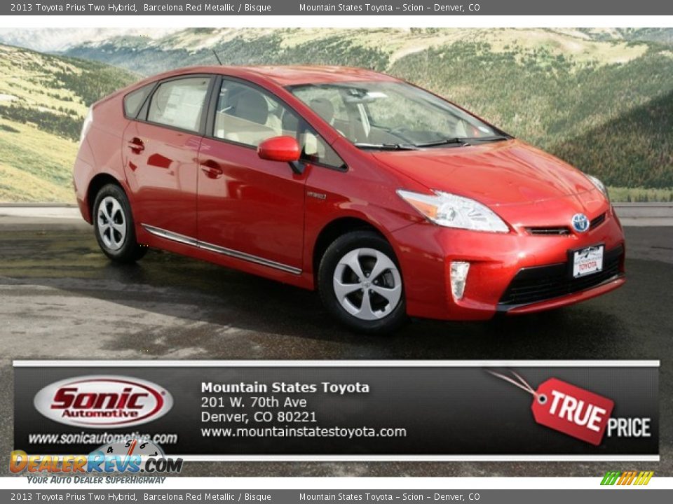 2013 Toyota Prius Two Hybrid Barcelona Red Metallic / Bisque Photo #1