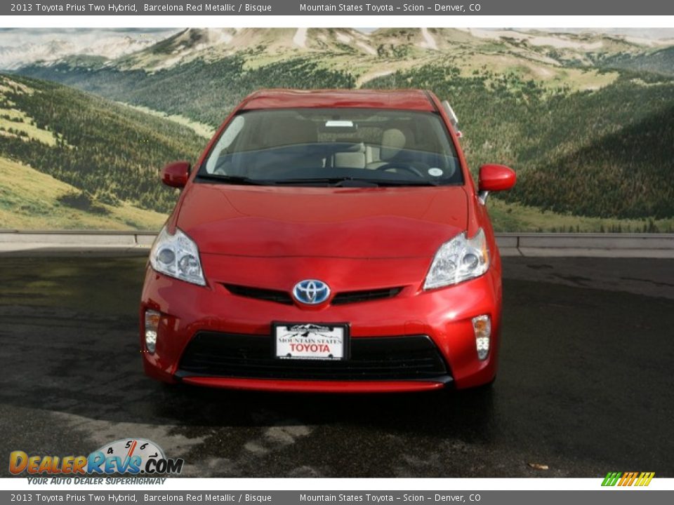 2013 Toyota Prius Two Hybrid Barcelona Red Metallic / Bisque Photo #3