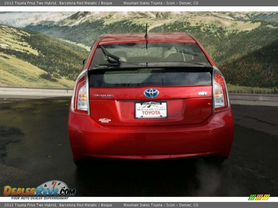 2013 Toyota Prius Two Hybrid Barcelona Red Metallic / Bisque Photo #4