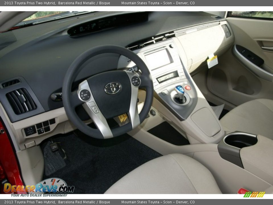 2013 Toyota Prius Two Hybrid Barcelona Red Metallic / Bisque Photo #5