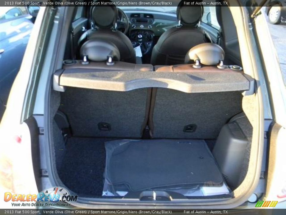 2013 Fiat 500 Sport Verde Oliva (Olive Green) / Sport Marrone/Grigio/Nero (Brown/Gray/Black) Photo #4