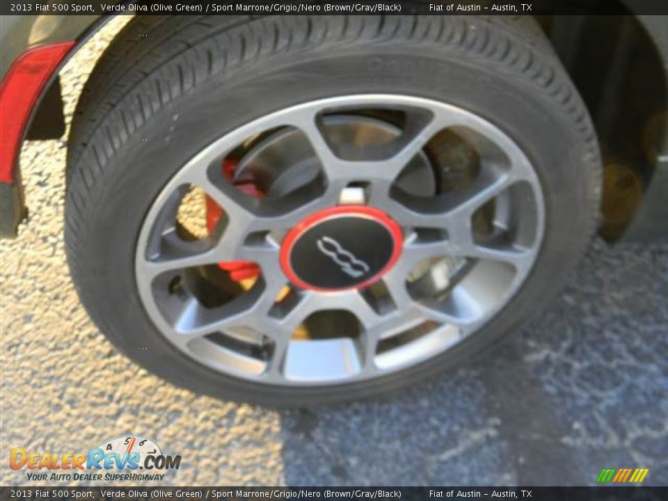 2013 Fiat 500 Sport Verde Oliva (Olive Green) / Sport Marrone/Grigio/Nero (Brown/Gray/Black) Photo #5