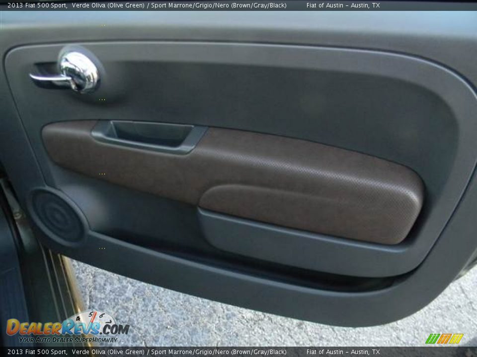 2013 Fiat 500 Sport Verde Oliva (Olive Green) / Sport Marrone/Grigio/Nero (Brown/Gray/Black) Photo #9