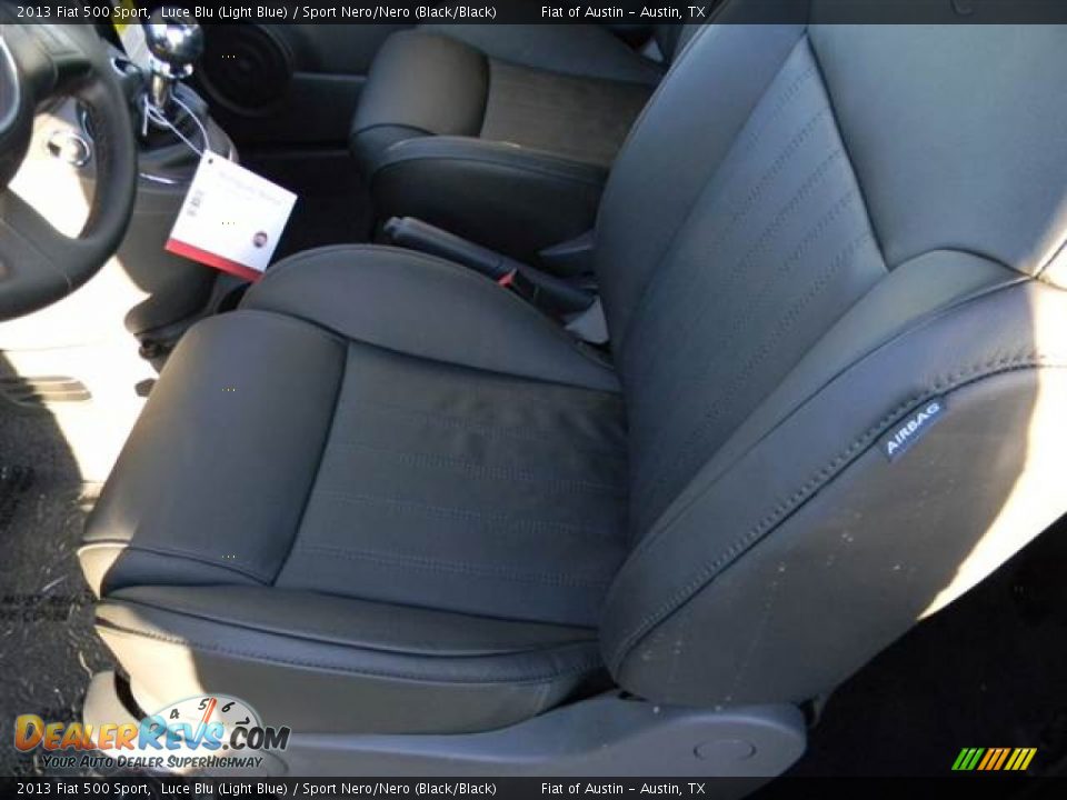 2013 Fiat 500 Sport Luce Blu (Light Blue) / Sport Nero/Nero (Black/Black) Photo #6