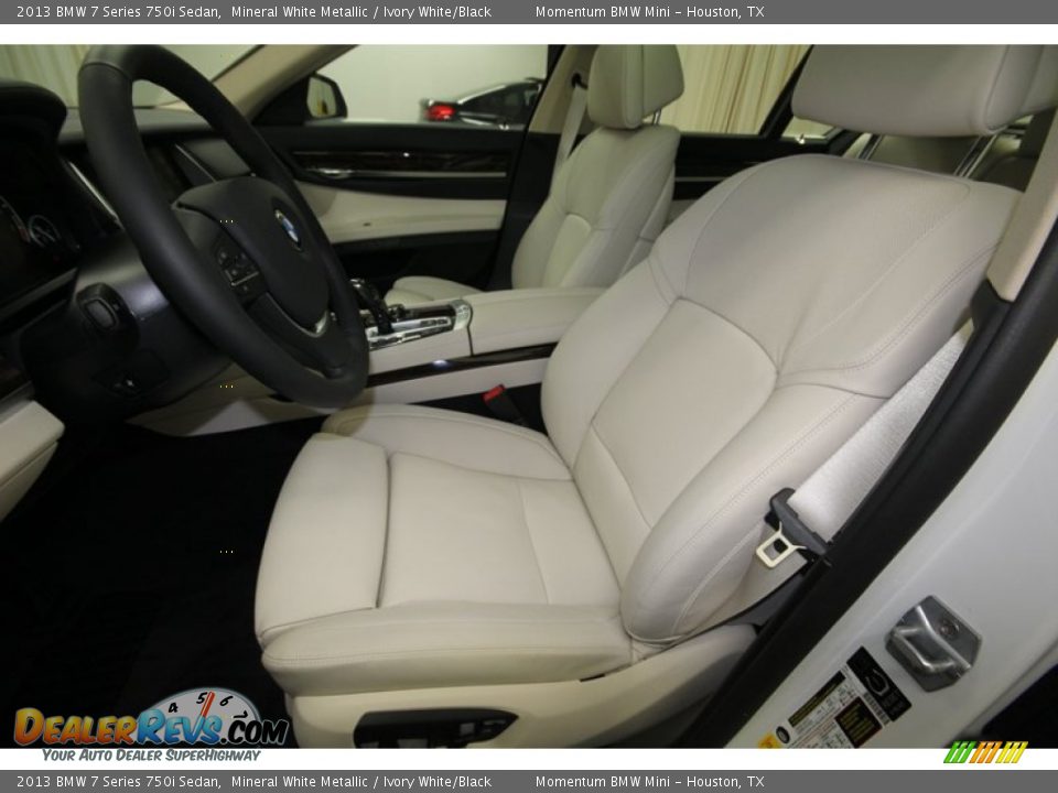 Ivory White/Black Interior - 2013 BMW 7 Series 750i Sedan Photo #3