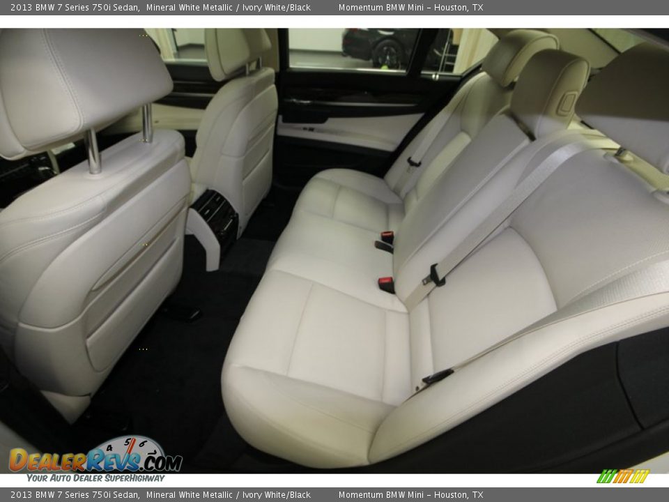 Rear Seat of 2013 BMW 7 Series 750i Sedan Photo #12