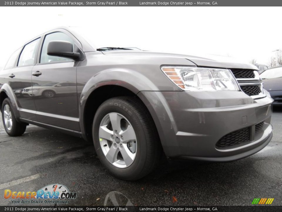 2013 Dodge Journey American Value Package Storm Gray Pearl / Black Photo #4