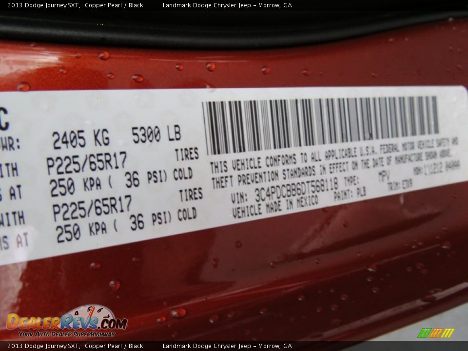 2013 Dodge Journey SXT Copper Pearl / Black Photo #11