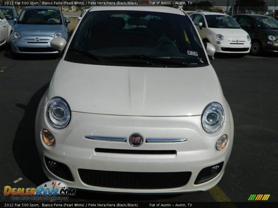 2012 Fiat 500 Sport Bianco Perla (Pearl White) / Pelle Nera/Nera (Black/Black) Photo #2