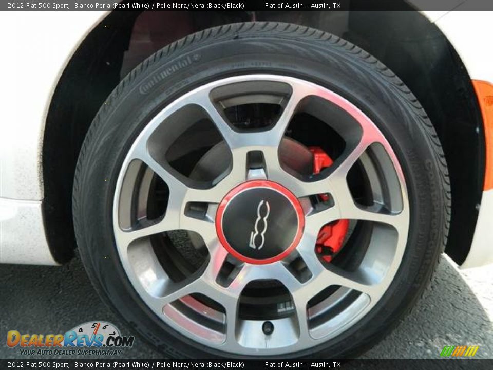 2012 Fiat 500 Sport Bianco Perla (Pearl White) / Pelle Nera/Nera (Black/Black) Photo #3