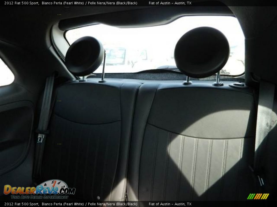 2012 Fiat 500 Sport Bianco Perla (Pearl White) / Pelle Nera/Nera (Black/Black) Photo #6