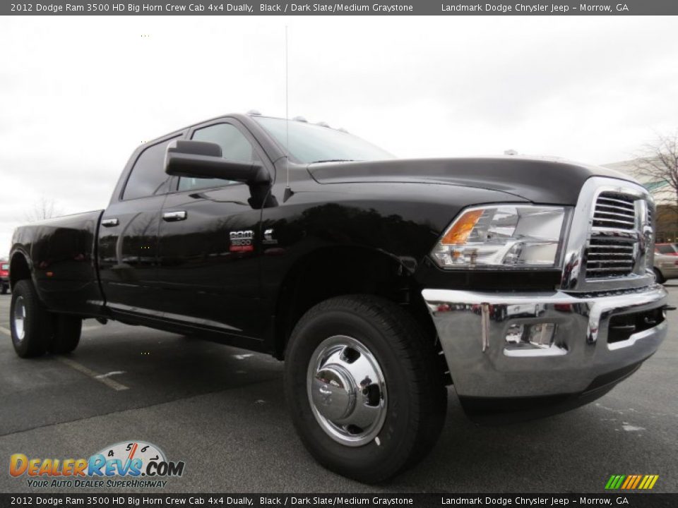 2012 Dodge Ram 3500 HD Big Horn Crew Cab 4x4 Dually Black / Dark Slate/Medium Graystone Photo #4