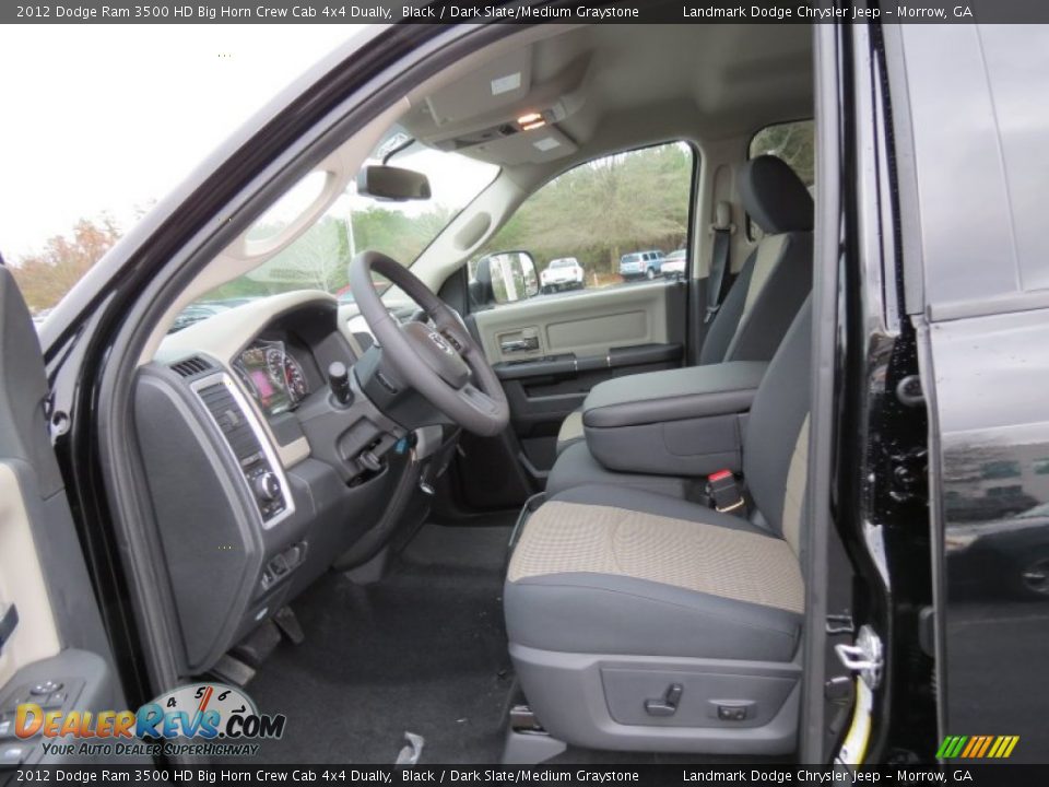 2012 Dodge Ram 3500 HD Big Horn Crew Cab 4x4 Dually Black / Dark Slate/Medium Graystone Photo #7