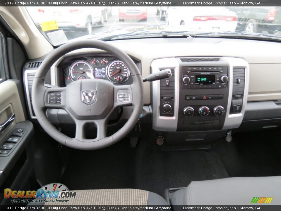 2012 Dodge Ram 3500 HD Big Horn Crew Cab 4x4 Dually Black / Dark Slate/Medium Graystone Photo #9