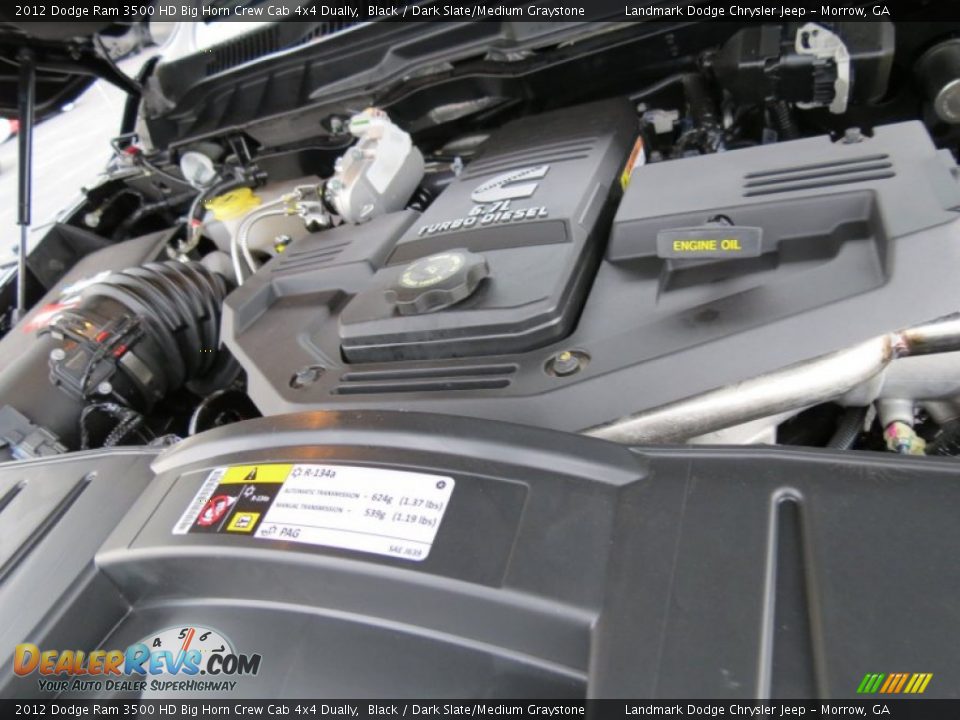 2012 Dodge Ram 3500 HD Big Horn Crew Cab 4x4 Dually Black / Dark Slate/Medium Graystone Photo #10
