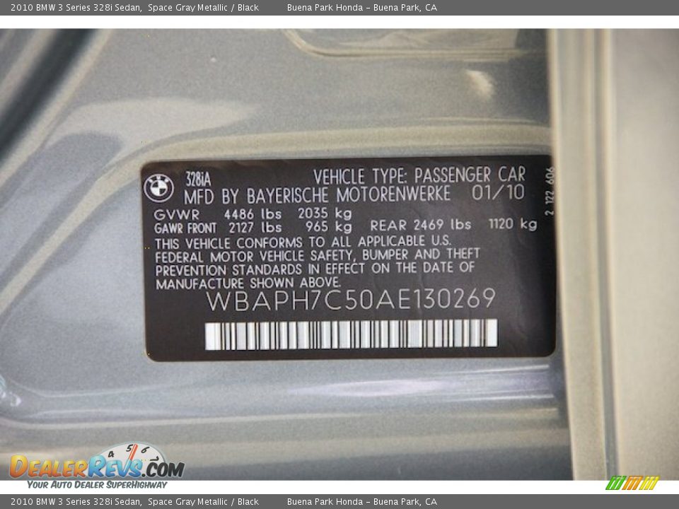 2010 BMW 3 Series 328i Sedan Space Gray Metallic / Black Photo #36