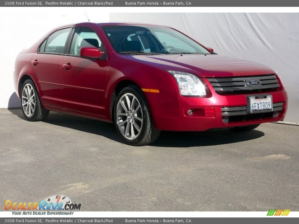 2008 Ford Fusion SE Redfire Metallic / Charcoal Black/Red Photo #1