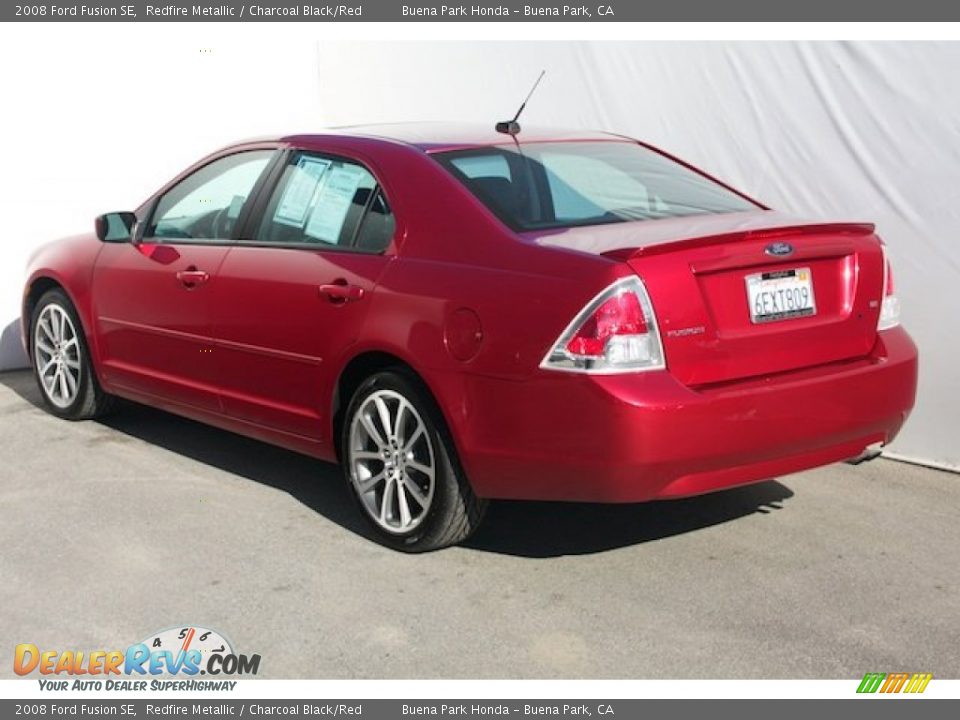 2008 Ford Fusion SE Redfire Metallic / Charcoal Black/Red Photo #2