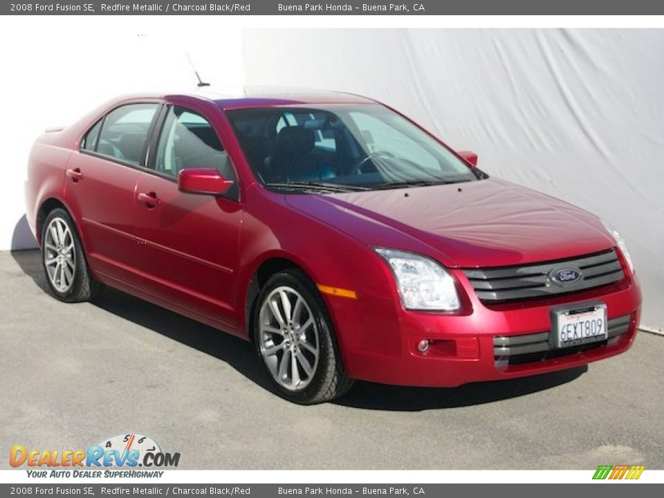 2008 Ford Fusion SE Redfire Metallic / Charcoal Black/Red Photo #6