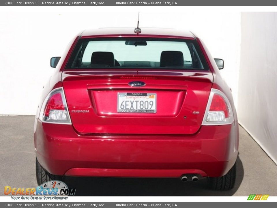 2008 Ford Fusion SE Redfire Metallic / Charcoal Black/Red Photo #9