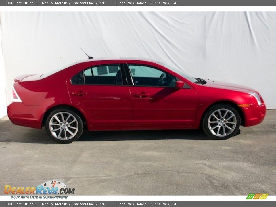 2008 Ford Fusion SE Redfire Metallic / Charcoal Black/Red Photo #10