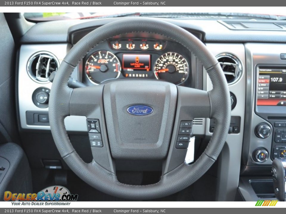2013 Ford F150 FX4 SuperCrew 4x4 Steering Wheel Photo #29