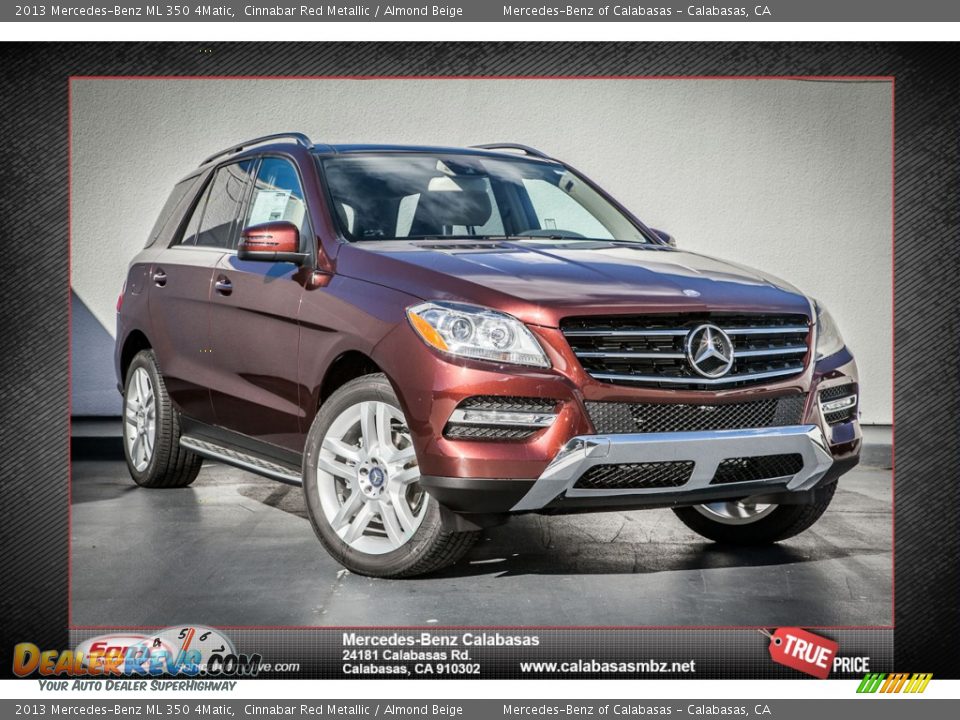 2013 Mercedes-Benz ML 350 4Matic Cinnabar Red Metallic / Almond Beige Photo #1