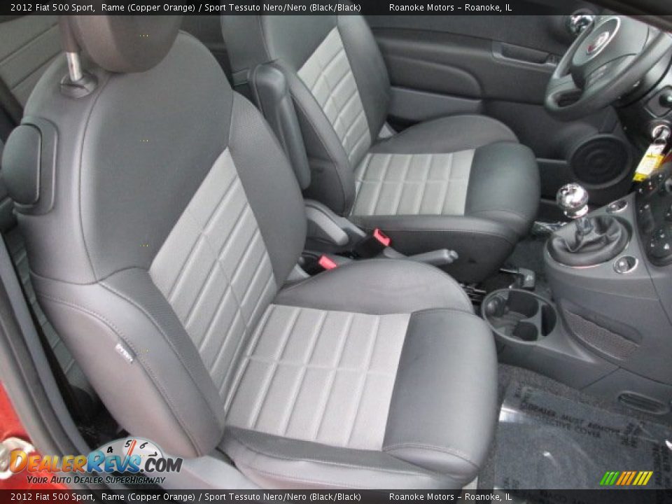 2012 Fiat 500 Sport Rame (Copper Orange) / Sport Tessuto Nero/Nero (Black/Black) Photo #5