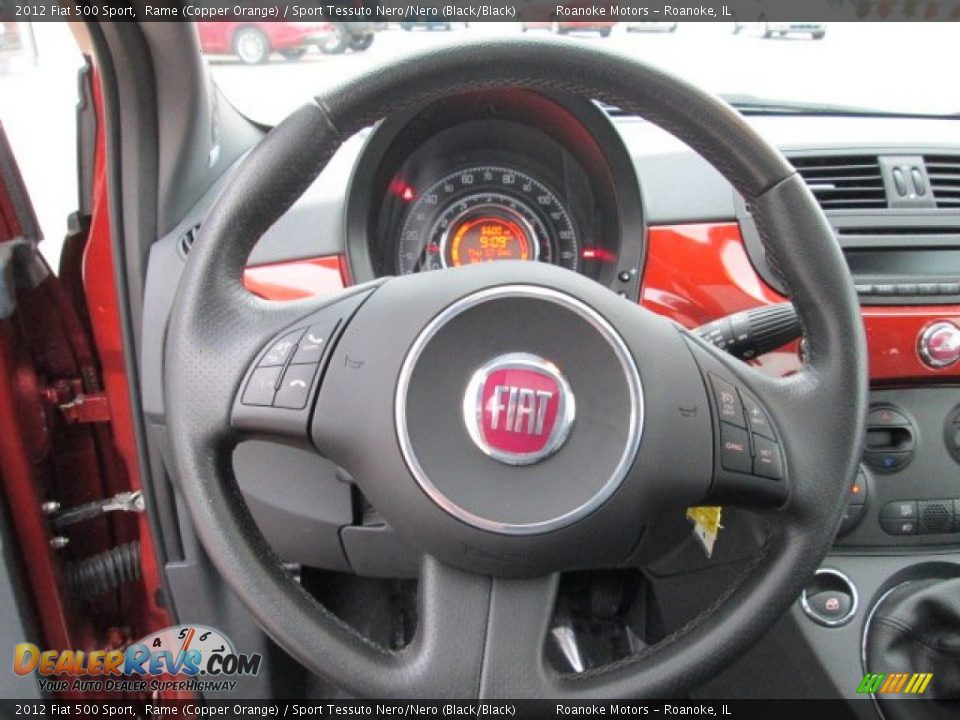 2012 Fiat 500 Sport Steering Wheel Photo #9