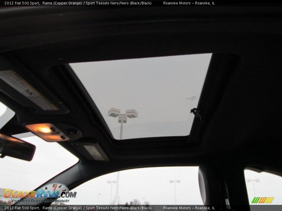 2012 Fiat 500 Sport Rame (Copper Orange) / Sport Tessuto Nero/Nero (Black/Black) Photo #10