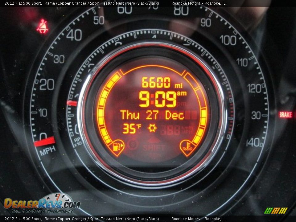 2012 Fiat 500 Sport Gauges Photo #11