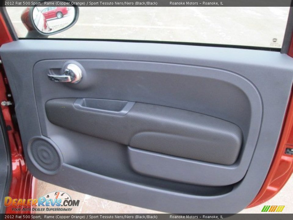 2012 Fiat 500 Sport Rame (Copper Orange) / Sport Tessuto Nero/Nero (Black/Black) Photo #23