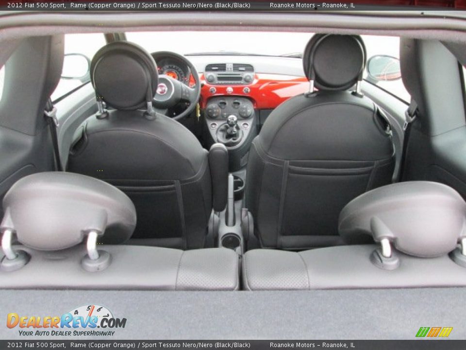 2012 Fiat 500 Sport Rame (Copper Orange) / Sport Tessuto Nero/Nero (Black/Black) Photo #26