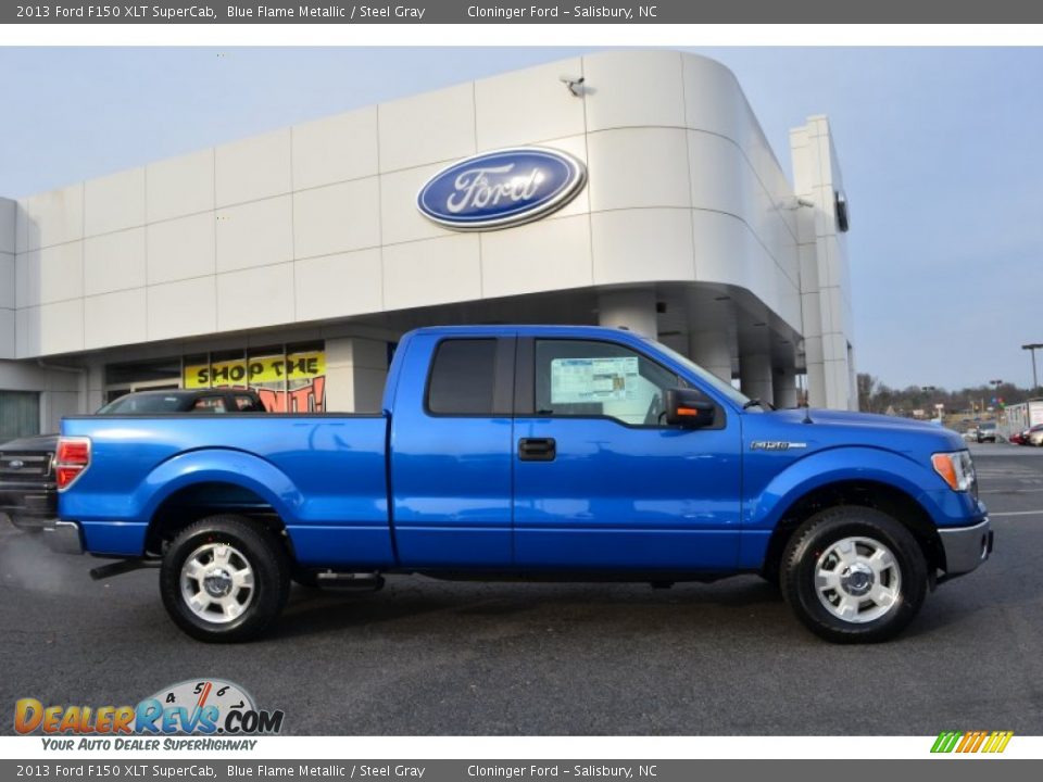 Blue Flame Metallic 2013 Ford F150 XLT SuperCab Photo #2