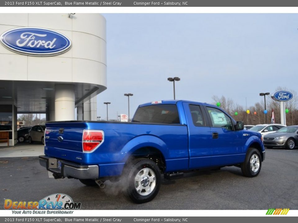 2013 Ford F150 XLT SuperCab Blue Flame Metallic / Steel Gray Photo #3