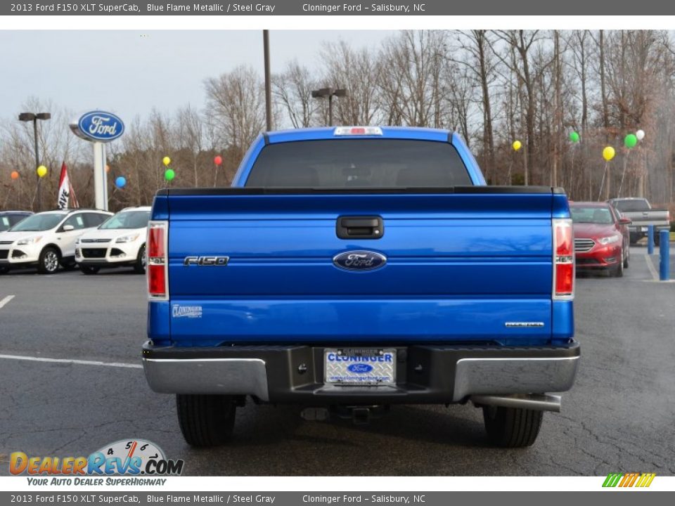 2013 Ford F150 XLT SuperCab Blue Flame Metallic / Steel Gray Photo #4