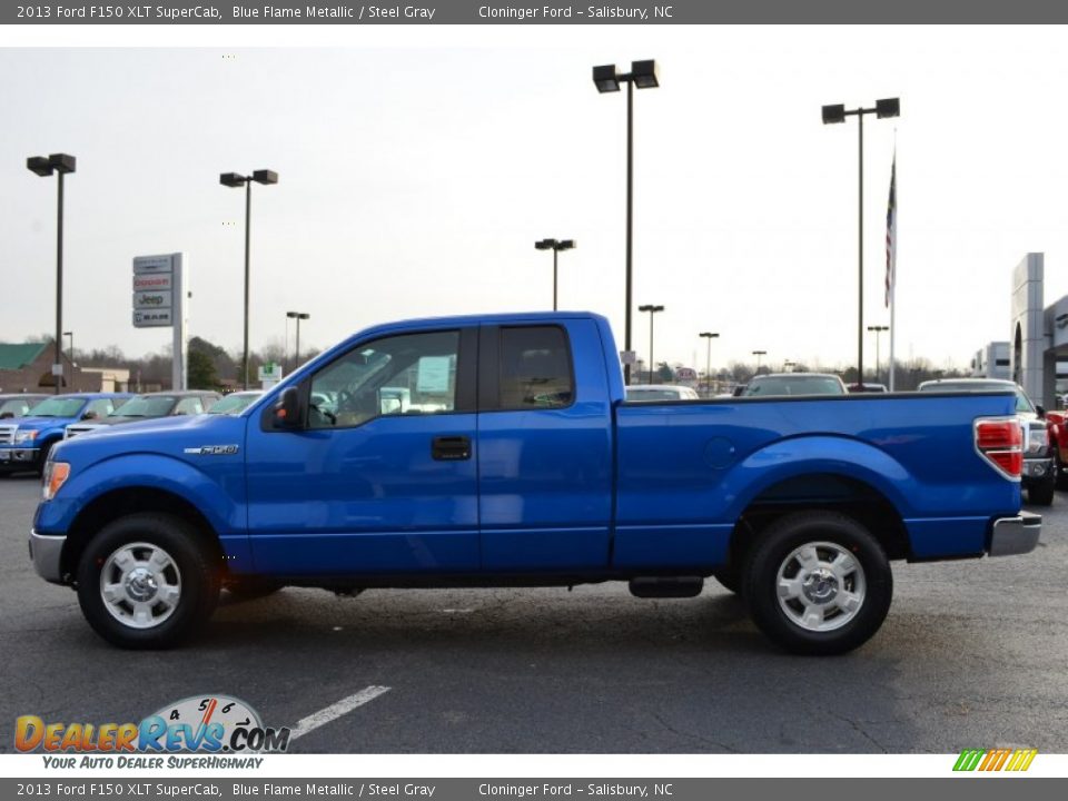 2013 Ford F150 XLT SuperCab Blue Flame Metallic / Steel Gray Photo #5