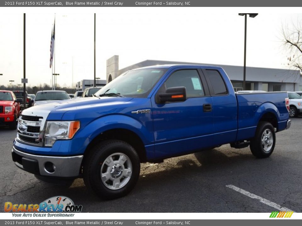 2013 Ford F150 XLT SuperCab Blue Flame Metallic / Steel Gray Photo #6