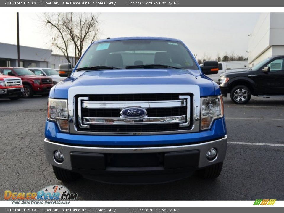 2013 Ford F150 XLT SuperCab Blue Flame Metallic / Steel Gray Photo #7