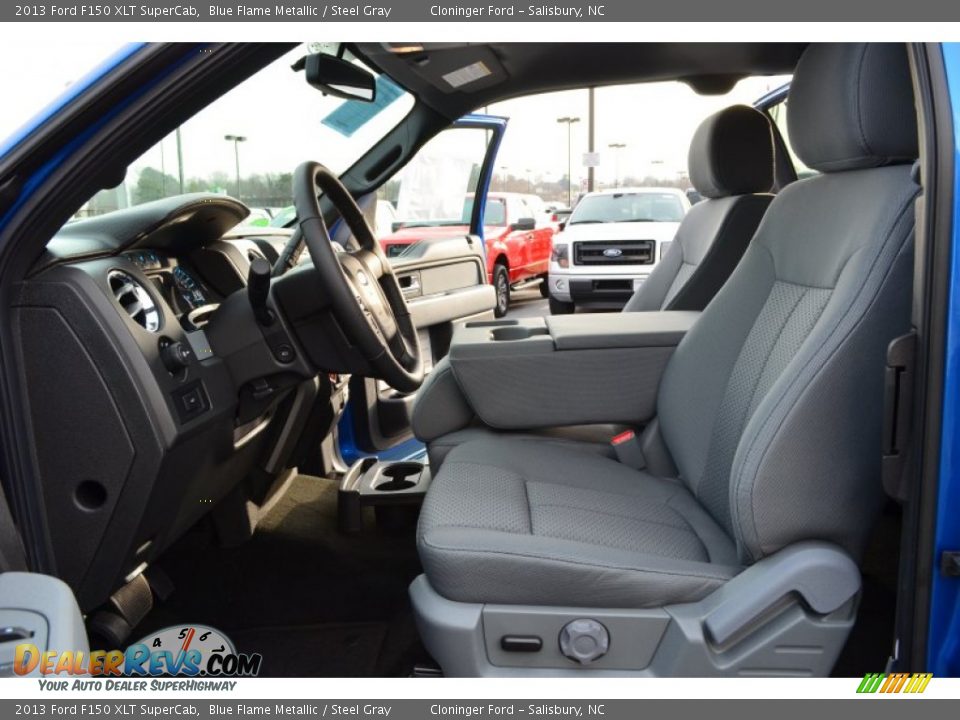 2013 Ford F150 XLT SuperCab Blue Flame Metallic / Steel Gray Photo #10