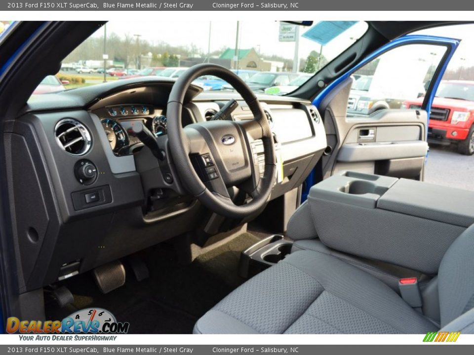 2013 Ford F150 XLT SuperCab Blue Flame Metallic / Steel Gray Photo #11